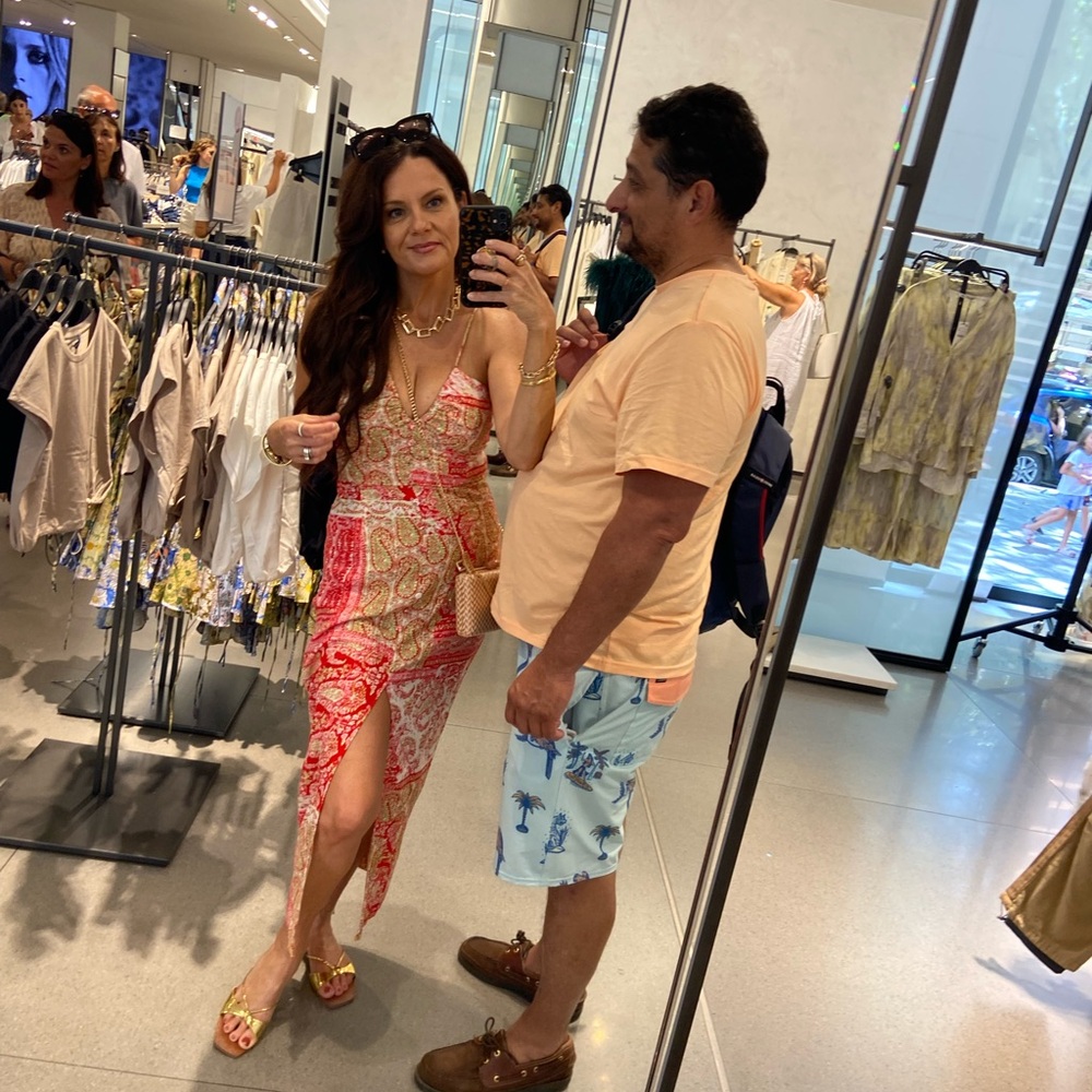 Zara linen midi dress